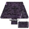 BVKWNTSA Gothic Printed Picnic Blanket, Purple/Black, Waterproof, Washable, Lightweight view 1