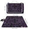 BVKWNTSA Gothic Printed Picnic Blanket, Purple/Black, Waterproof, Washable, Lightweight view 2