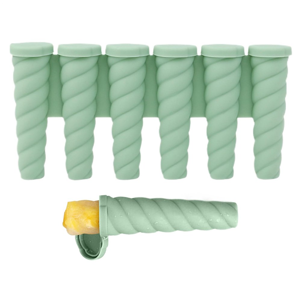 Ice Lolly Molds - 6 Cavity Reusable Silicone Ice Pop Maker
