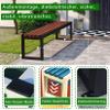 Yurstcggh Weather-Resistant Solid Wood Garden Bench, Yellow, 100 × 40 × 45 cm view 4