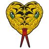 Embroidered Patch, Design: Snake's Gaze, Iron-On or Sew-On view 1