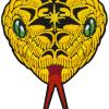 Embroidered Patch, Design: Snake's Gaze, Iron-On or Sew-On view 2