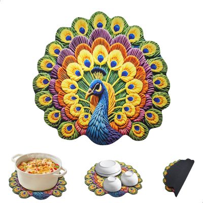 Peacock-Shaped Silicone Drying Mat