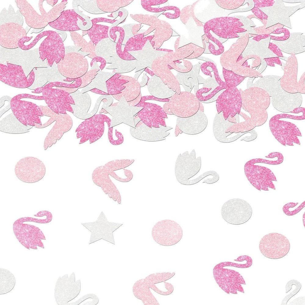 Ovanda 100 Pcs Swan Confetti