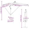 vidaXL Patio Umbrella 294 x 200 x 270 cm Polyester and Aluminum view 4