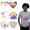 arricraft 6 Sheets Colorful Paw Print Iron-On Transfers view 1