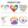 arricraft 6 Sheets Colorful Paw Print Iron-On Transfers view 2