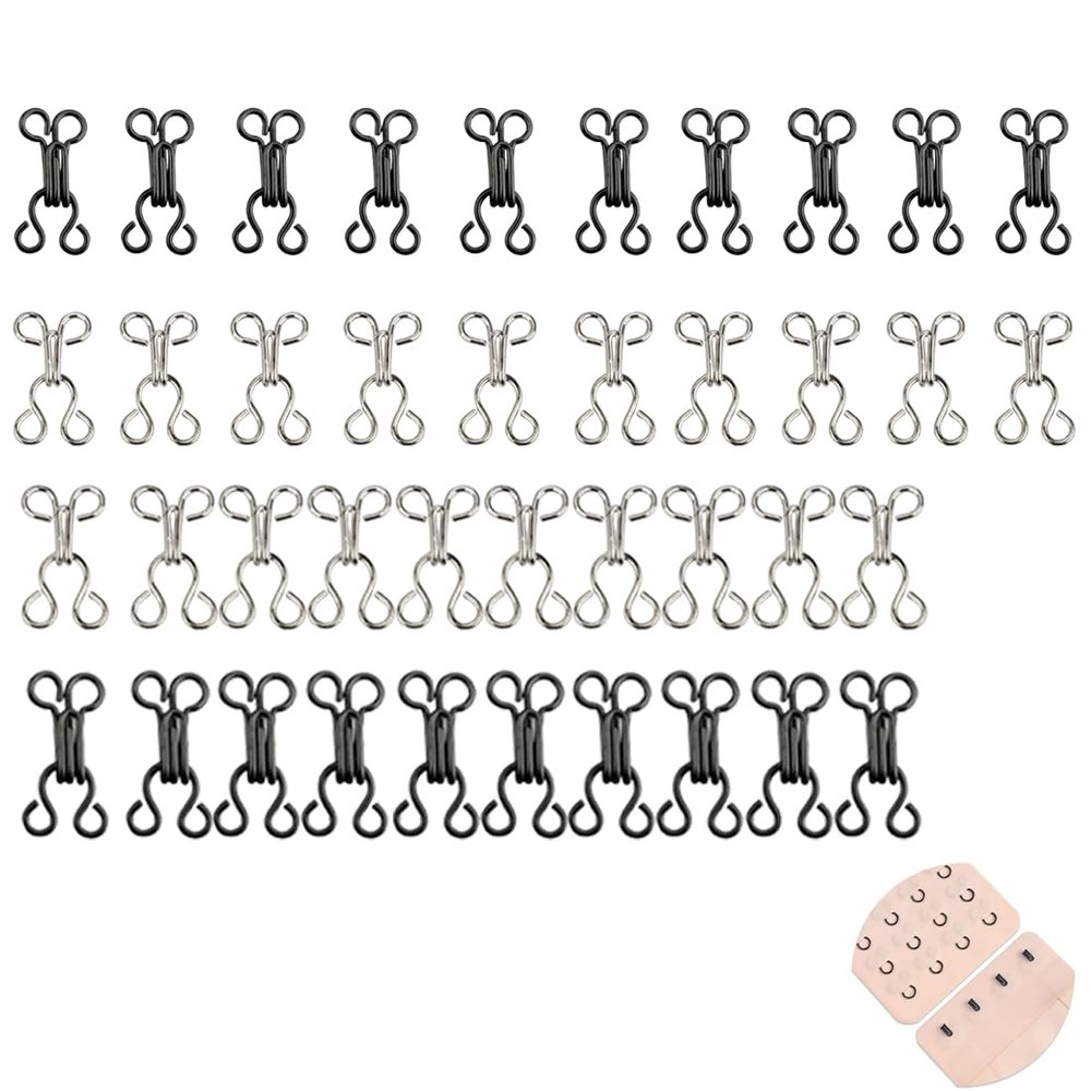 YAPKOLV 40 Pairs Sewing Hooks and Eyes Closure