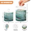 Marble Plastic Storage Containers, Turquoise/Orange, Transparent, with Lids, 2-Piece Set view 3