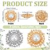 NBEADS 4-Piece Alloy Decorative Buttons with Pearl view 2