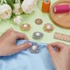 NBEADS 4-Piece Alloy Decorative Buttons with Pearl view 3