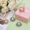NBEADS 4-Piece Alloy Decorative Buttons with Pearl view 4