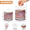 Marble-Pattern Plastic Storage Containers with Lids, 2-Piece Set view 3