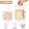Plastic Storage Containers with Lids for Bathroom Essentials, Beige, 2-Pack view 3