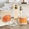 Plastic Storage Containers with Lids for Bathroom Essentials, Beige, 2-Pack view 4