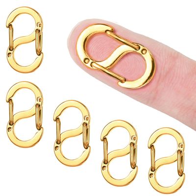 5 Pack Necklace Shortener Clasps, Stainless Steel