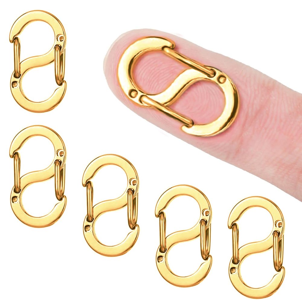 5 Pack Necklace Shortener Clasps, Stainless Steel