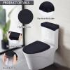 NICENEEDED Black Toilet Seat and Tank Cover Set view 2