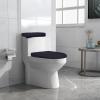 NICENEEDED Black Toilet Seat and Tank Cover Set view 3
