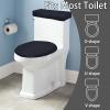 NICENEEDED Black Toilet Seat and Tank Cover Set view 4
