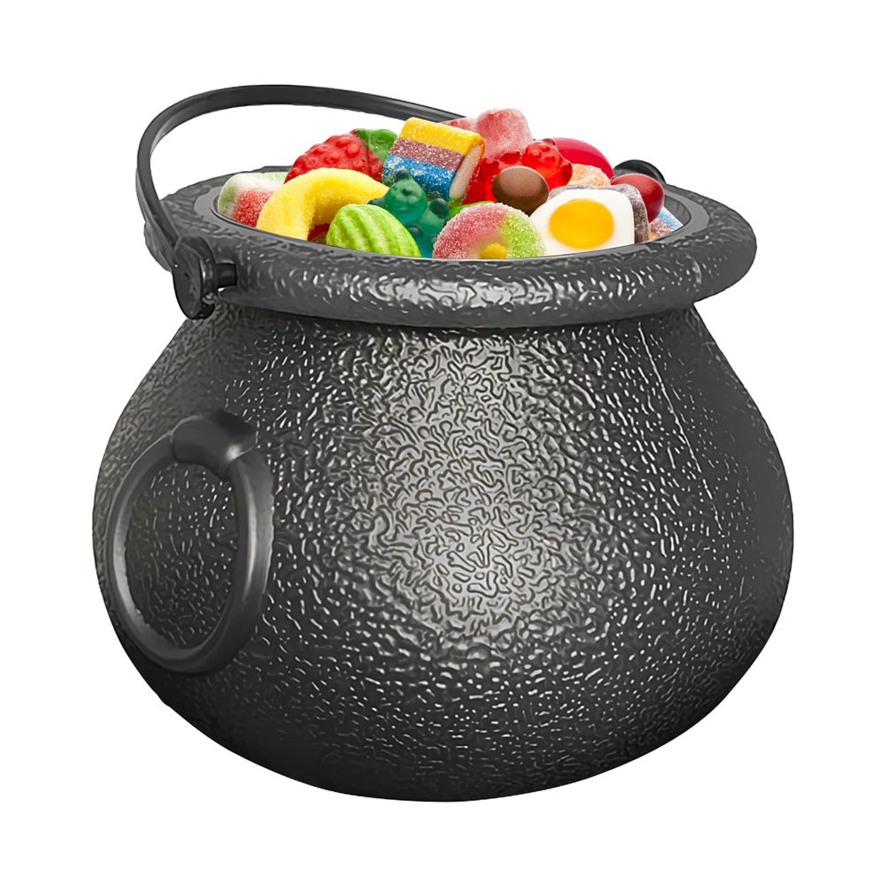 Reusable Witch Candy Bucket with Handle