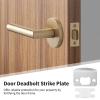 12 Round-Corner Stainless Steel Strike Plates for Door Reinforcement, Silver, for Most Wooden Doors and Bolt Latches view 2