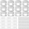 12 Round-Corner Stainless Steel Strike Plates for Door Reinforcement, Silver, for Most Wooden Doors and Bolt Latches view 3