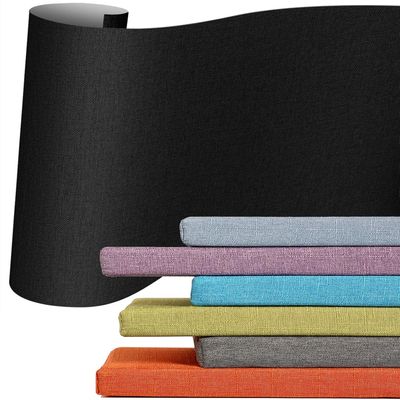Bench Cushion Cover, 5 cm Thick, Washable Linen Cover, Black, 130 cm
