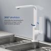 EMKE Matte White Kitchen Faucet, 360° Swivel, Single-Handle view 2