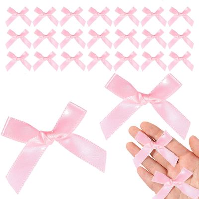 Mini Bows, 200 PCS Small Satin Bows for DIY Crafts Gift Wrapping Christmas Decoration Card Ribbon Bows