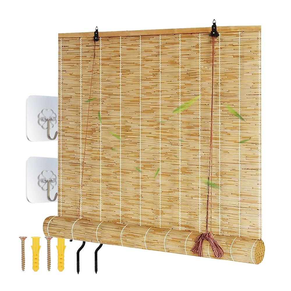 ZAJENKUB Bamboo Roller Shades