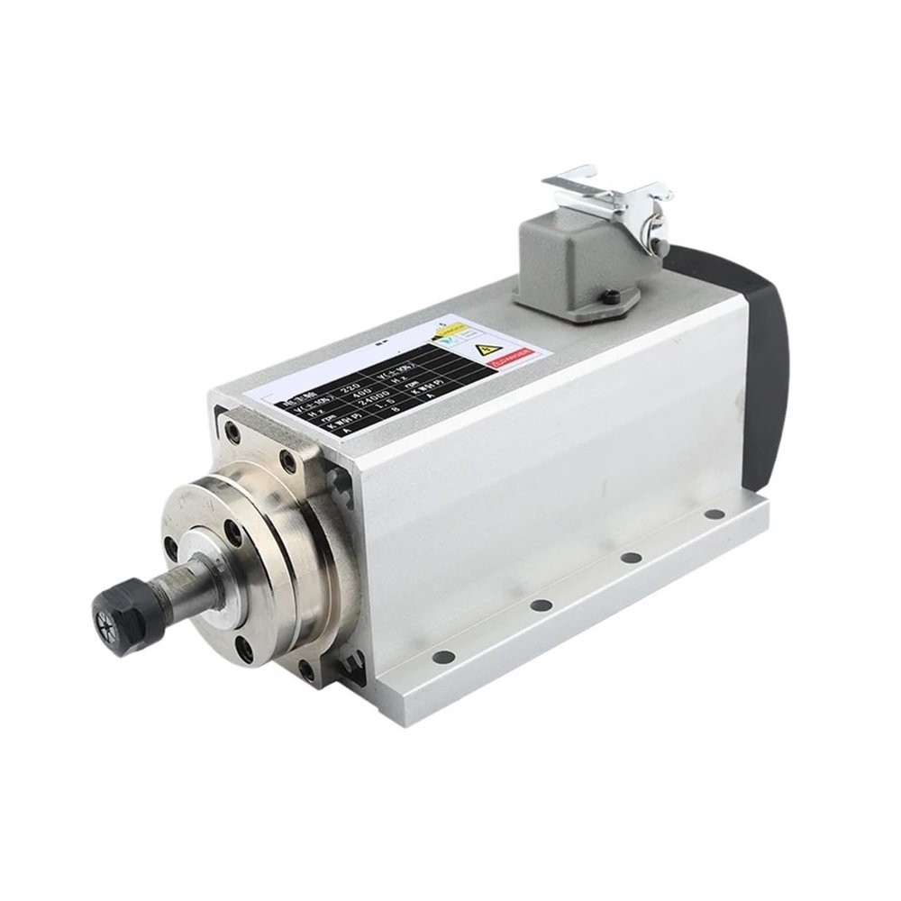 1.5 kW ER11 Air-Cooled Spindle Motor, 220/380 V, 24,000 rpm, Mounting Flange