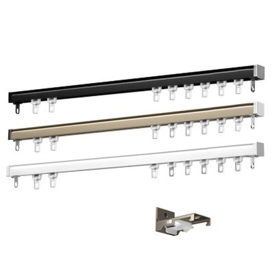 Single-Track Curtain Track 80 cm, White Aluminum, Wall-Mount