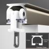 Single-Track Curtain Track 80 cm, White Aluminum, Wall-Mount view 3