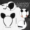 HOWAF Bat Headband & Halloween Face Tattoos for Women and Men view 2