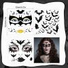 HOWAF Bat Headband & Halloween Face Tattoos for Women and Men view 3