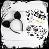 HOWAF Bat Headband & Halloween Face Tattoos for Women and Men view 4