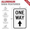 T&R One-Way Sign with Up Arrow, 18 x 12 in (45.7 x 30.5 cm), Reflective Film, Rust-Resistant Aluminum, 4-Pack view 2