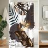 Uiiooazy Tropical Palm Leaf Shower Curtain, 47 x 71 in, Black view 1