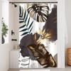 Uiiooazy Tropical Palm Leaf Shower Curtain, 47 x 71 in, Black view 2