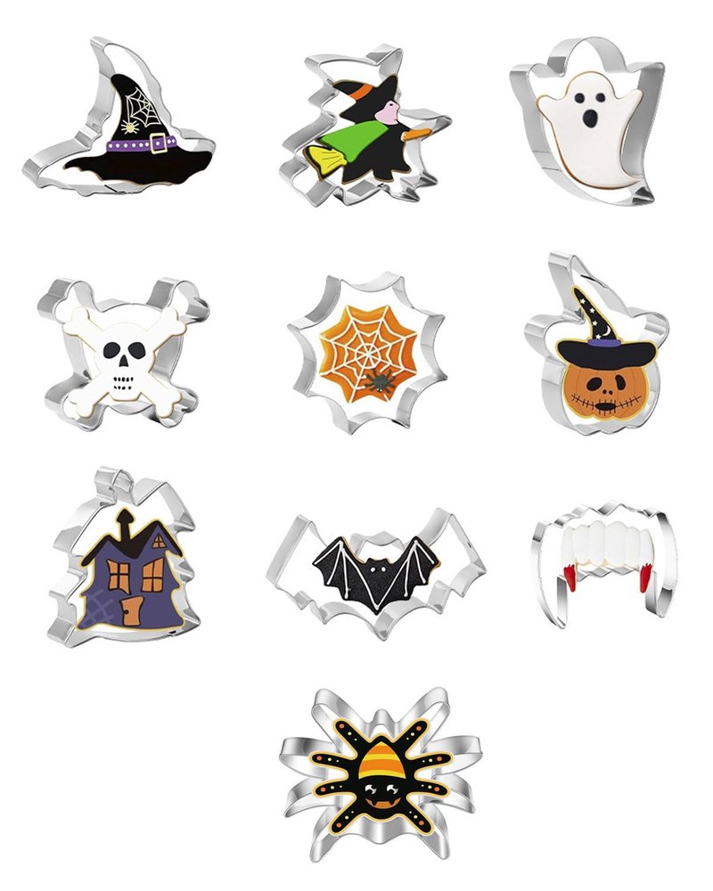MOPZIJA 10PCS Halloween Cookie Cutter Set