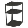 Miskall 3-Tier Black Corner Pot Rack, Carbon Steel, 27 × 27 × 45.5 cm view 2