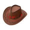 Nlaayong Cowboy Hat for Kids, Western Hat for Boys and Girls, Wide Brim Felt Fedora Jazz Hat, Oktoberfest view 3