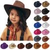 Nlaayong Cowboy Hat for Kids, Western Hat for Boys and Girls, Wide Brim Felt Fedora Jazz Hat, Oktoberfest view 4
