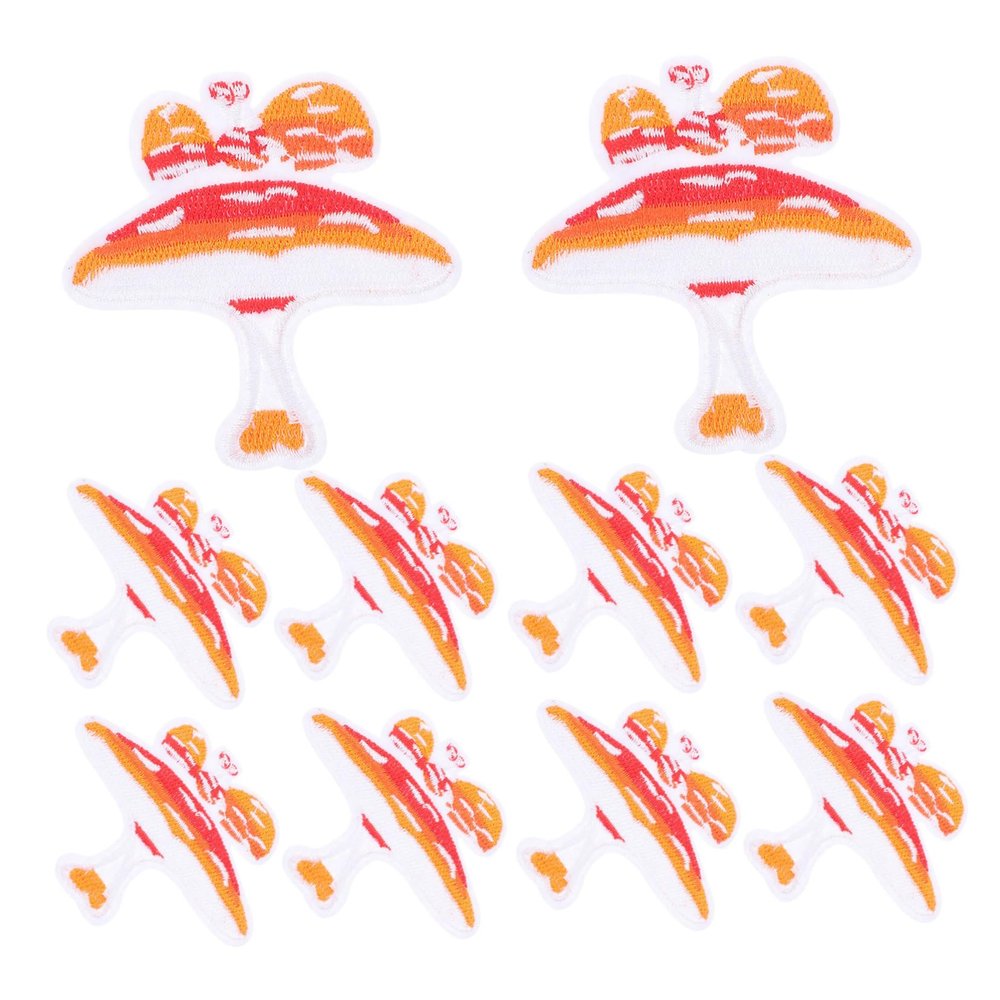 UTHCLO 10-Piece Mushroom Fabric Patch