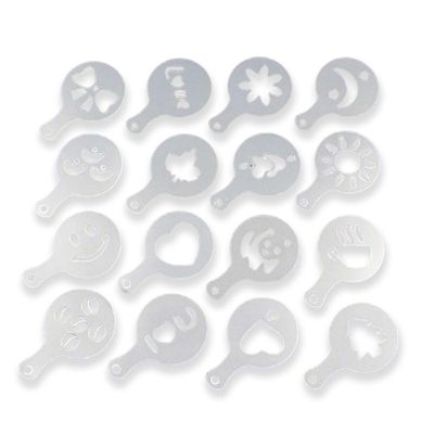 KIXZSAZ 16-Piece Coffee Stencil Set