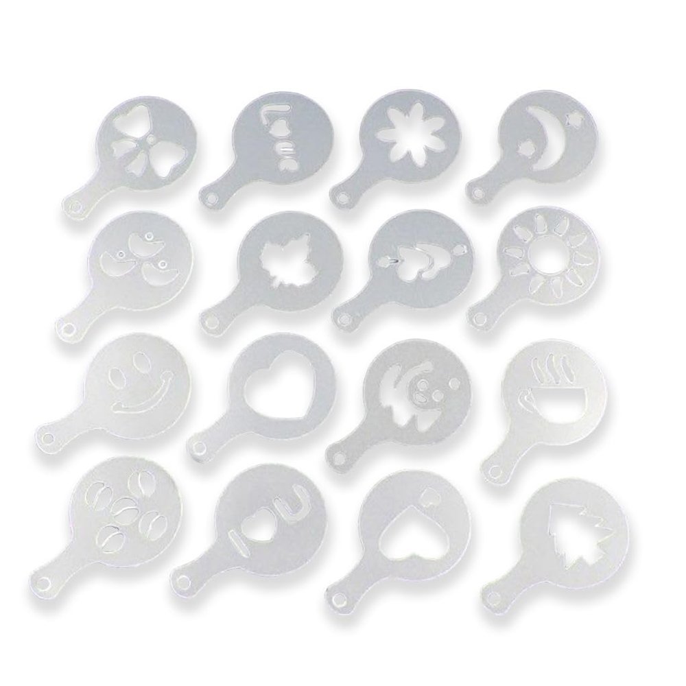 KIXZSAZ 16-Piece Coffee Stencil Set
