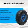 DIY Rubber Caster Wheels for Home Use with 42 cm Connecting Shaft, Flatbed Cart (Set B) view 3