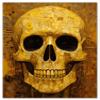Wallario Glass Stove Cover/Splash Guard, 52 x 60 cm, Skull Mosaic view 1