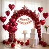 Sanu Belle Heart Foil Balloons - 12 Pack view 2